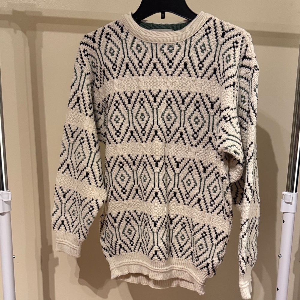 SteepleChase Men’s Geometric Patterned Crewneck Sweater PP119